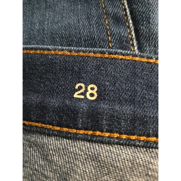 GAP 1969 Denim Midi Front Slit Stretch Jean Western Cowgirl Skirt Size 28 - Picture 7 of 9